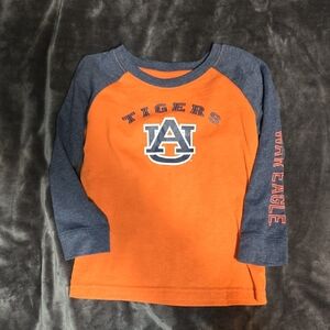 Auburn Long Sleeve Shirt! Colosseum Orange and Navy Kids Long Sleeve Tee